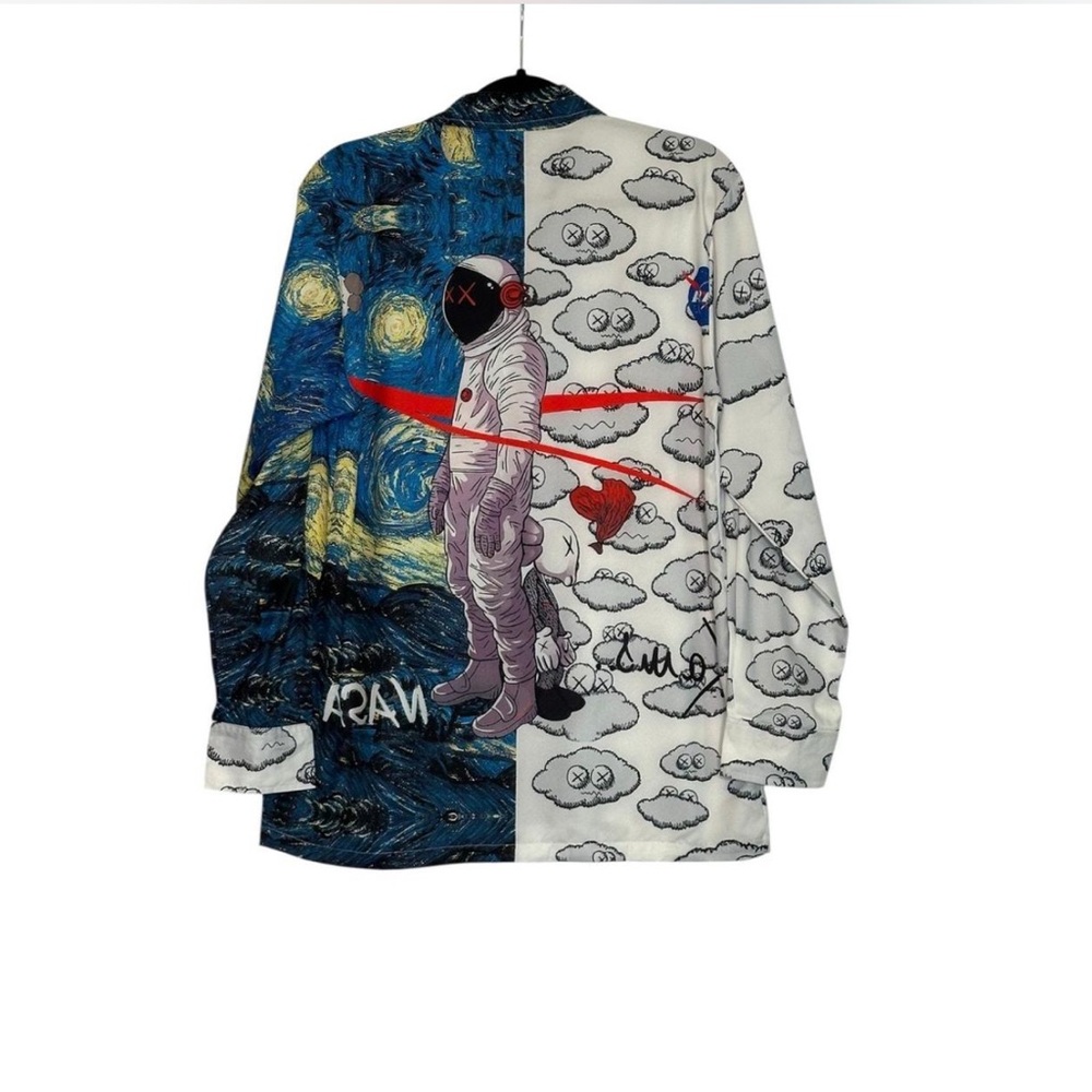 Rare KAWS x NASA Long Sleeve DressShirt